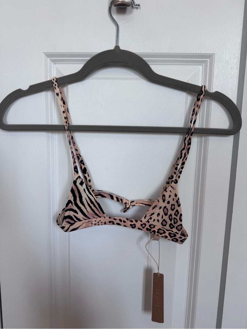 SKIMS fits everybody micro bralette sand multi animal